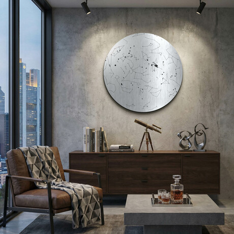 The Sky Above Austin // Silver (12"W x 0.13"L x 12"H)