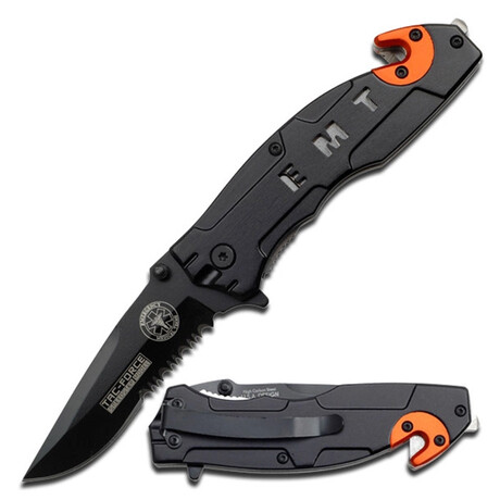Spring Assisted Knife // TF-525 (Black - Police)