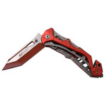 Spring Assisted Knife // MT-A997B // Tanto (Red)
