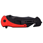 Spring Assisted Knife // TF-727 // Clip Point (Red - Fire Chief)