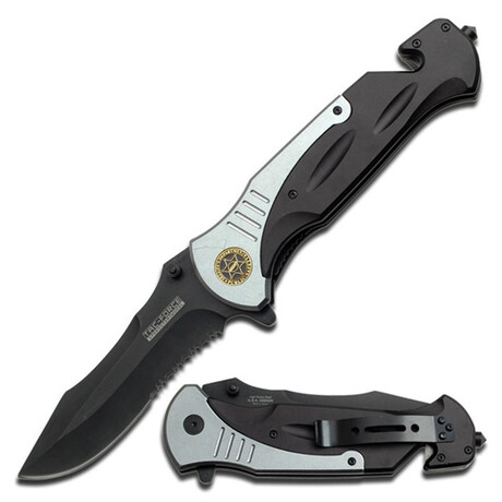 Spring Assisted Knife // TF-727 // Clip Point (Red - Fire Chief)