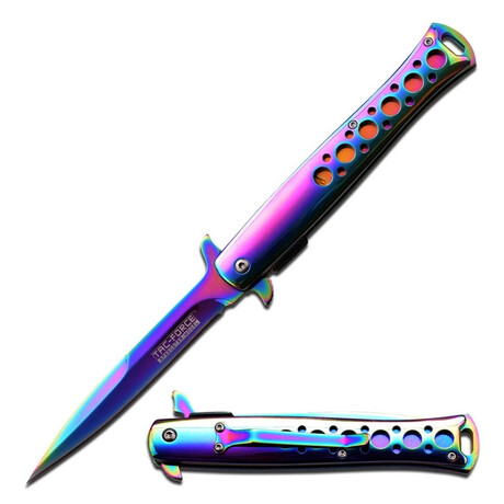 Spring Assisted Knife // TF-884 (Blue)