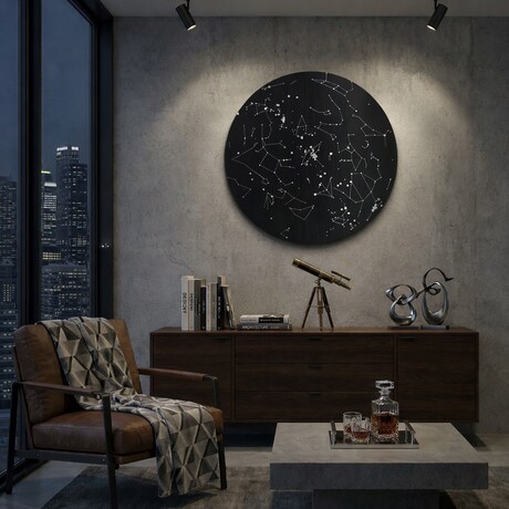 The Sky Above San Diego // Black (12"W x 0.13"L x 12"H)