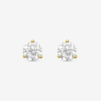 14k Yellow Gold + 2.00ct. Diamond Martini Stud Earrings