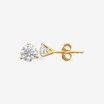 14k Yellow Gold + 1.00ct. Diamond Martini Stud Earrings