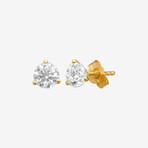 14k Yellow Gold + 1.00ct. Diamond Martini Stud Earrings
