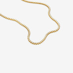 14k Yellow Gold + 4.00ct. Diamond Martini Tennis Necklace // 16"