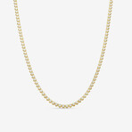 14k Yellow Gold + 4.00ct. Diamond Martini Tennis Necklace // 16"