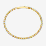14k Yellow Gold + 5.00ct. Diamond Flex Tennis Bangle Bracelet // 6.75"