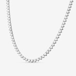 14k White Gold + 10.00ct. Diamond Martini Tennis Necklace // 16"