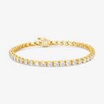 14k Yellow Gold + 5.00ct. Diamond Martini Tennis Bracelet // 7"
