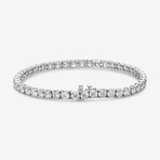 14k White Gold + 8.00ct. Diamond 4-Prong Tennis Bracelet // 7"