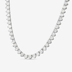 14k White Gold + 20.00ct. Diamond Martini Tennis Necklace // 16"