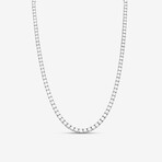 14k White Gold + 20.00ct. Diamond 4-Prong Tennis Necklace // 16"
