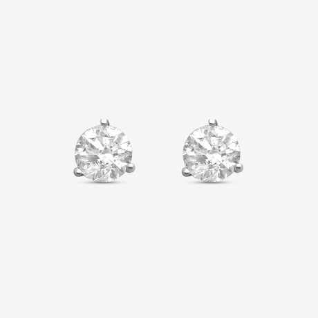 14k White Gold + 2.00ct. Diamond Martini Stud Earrings