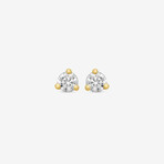 14k Yellow Gold + 1.00ct. Diamond Martini Stud Earrings