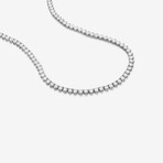 14k White Gold + 15.00ct. Diamond Martini Tennis Necklace // 16"