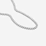14k White Gold + 20.00ct. Diamond Martini Tennis Necklace // 16"