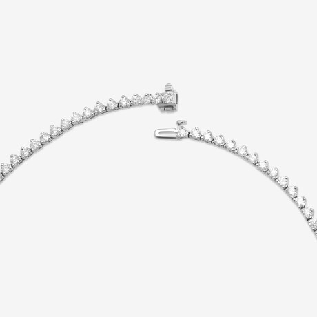 14k White Gold + 20.00ct. Diamond Martini Tennis Necklace // 16"