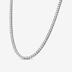 14k White Gold + 15.00ct. Diamond 4-Prong Tennis Necklace // 16"