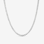 14k White Gold + 10.00ct. Diamond Martini Tennis Necklace // 16"