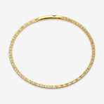 14k Yellow Gold + 2.00ct. Diamond Flex Tennis Bangle Bracelet // 6.75"