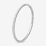 14k White Gold + 5.00ct. Diamond Flex Tennis Bangle Bracelet // 6.75"