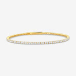 14k Yellow Gold + 2.00ct. Diamond Flex Tennis Bangle Bracelet // 6.75"