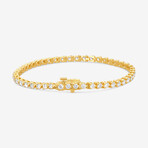 14k Yellow Gold + 3.00ct. Diamond Martini Tennis Bracelet // 7"