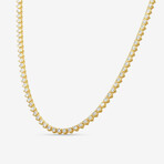 14k Yellow Gold + 4.00ct. Diamond Martini Tennis Necklace // 16"