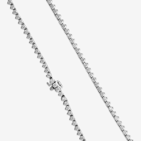 14k White Gold + 10.00ct. Diamond Martini Tennis Necklace // 16"