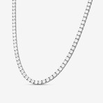 14k White Gold + 20.00ct. Diamond 4-Prong Tennis Necklace // 16"