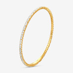 14k Yellow Gold + 2.00ct. Diamond Flex Tennis Bangle Bracelet // 6.75"