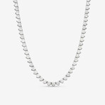 14k White Gold + 20.00ct. Diamond Martini Tennis Necklace // 16"
