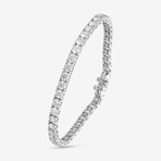 14k White Gold + 8.00ct. Diamond 4-Prong Tennis Bracelet // 7"