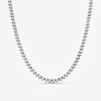 14k White Gold + 15.00ct. Diamond Martini Tennis Necklace // 16"