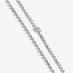 14k White Gold + 15.00ct. Diamond Martini Tennis Necklace // 16"