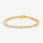 14k Yellow Gold + 3.00ct. Diamond Martini Tennis Bracelet // 7"