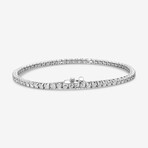 14k White Gold + 3.00ct. Diamond 4-Prong Tennis Bracelet // 7"