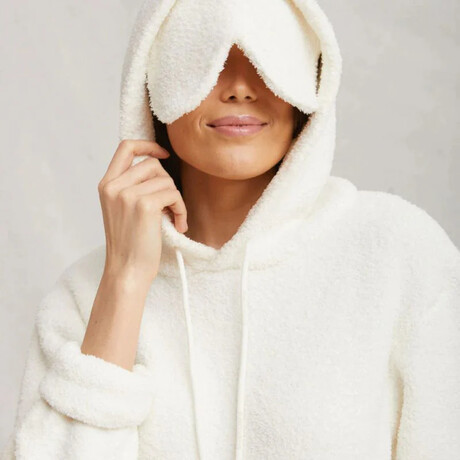 Sleep Eyemask Hoodie // Cream (LARGE)