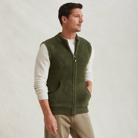 Cozy Vest // Olive (SMALL)