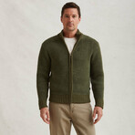 Full Zip Cozy Hoodie // Olive (MED)