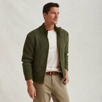 Full Zip Cozy Hoodie // Olive (MED)