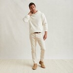 Pullover Hoodie // Cream // Large