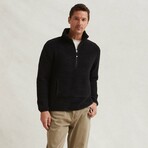 Half Zip Pullover // Black (SMALL)