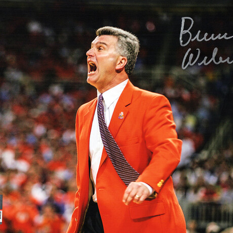 Bruce Weber // IL Fighting Illini // Signed Orange Jacket Coaching 8x10 Photo