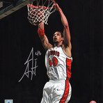 James Augustine // IL Fighting Illini // Signed White Jersey Dunk 8x10 Photo