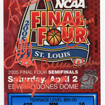 2005 Illinois Fighting Illini Team // Signed NCAA Men's Basketball Tournament Final Four Semi-Finals Game Ticket (6 Sigs.)