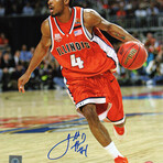 Luther Head // IL Fighting Illini // Signed Orange Jersey Action 8x10 Photo