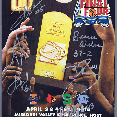 2005 Illinois Fighting Illini Team // Signed 2005 NCAA Men's Basketball Tournament Final Four Program (6 Sigs.)